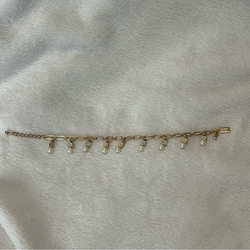Kate Spade Gold Chain Bracelet with Pearls